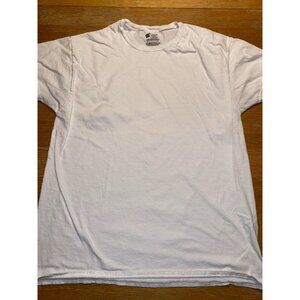 Mens Hanes Solid White Short Sleeve